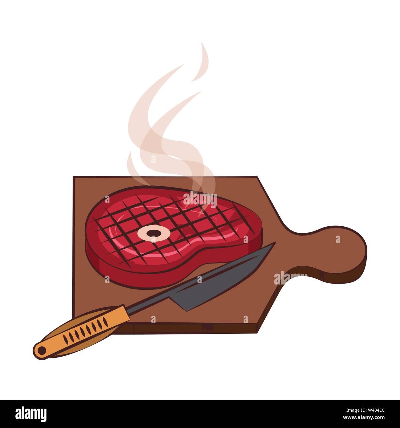 Tasty barbecue grilled food cartoon Stock Vector Image & Art - Alamy