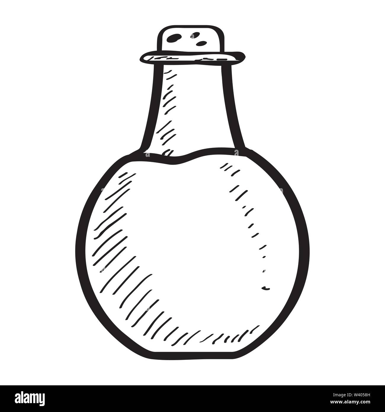 Sketch of a bottle with cork Vector Stock Vector Image & Art Alamy