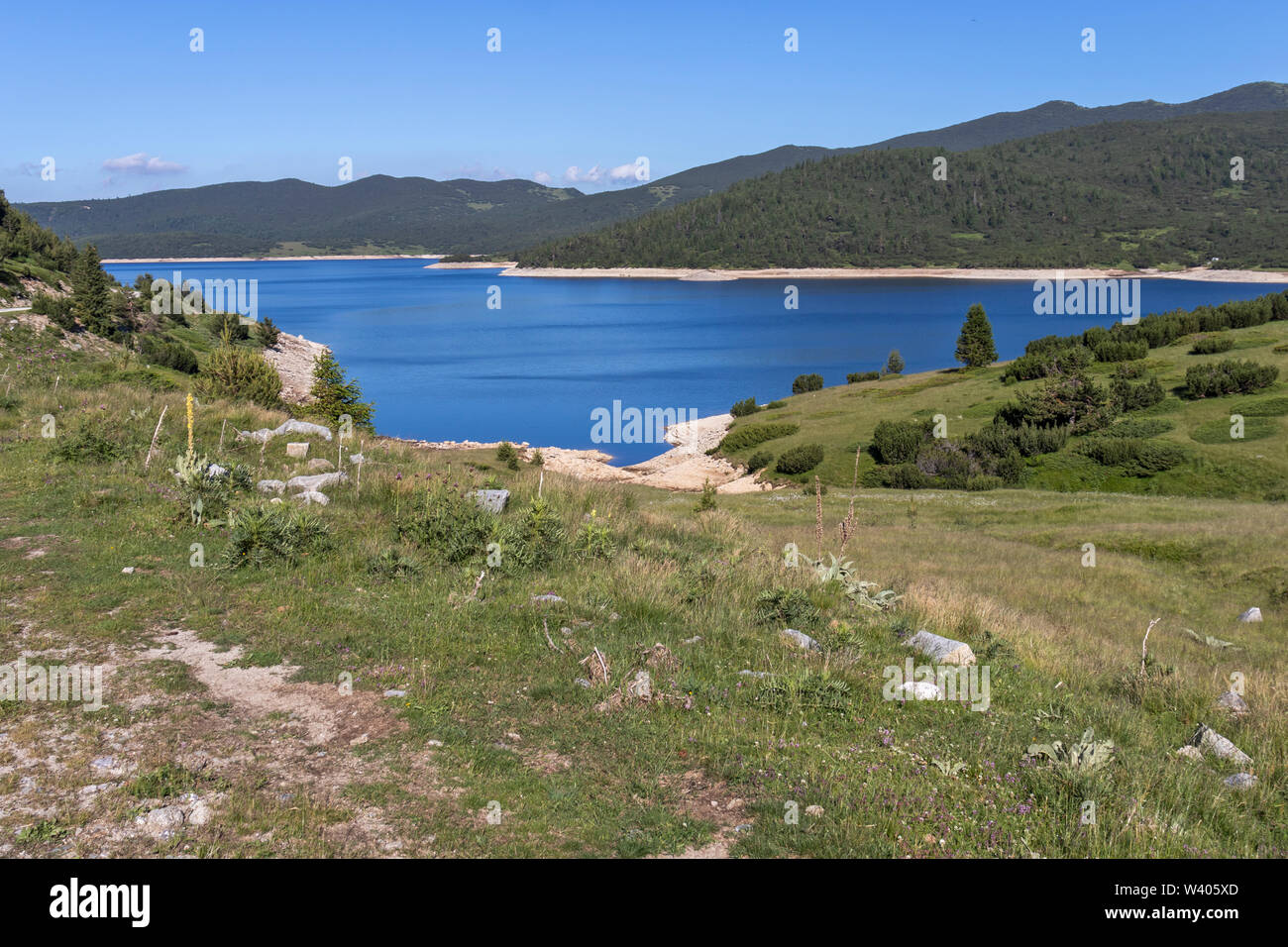 Amazing landscape with Belmeken Dam, Rila mountain, Bulgaria Stock ...