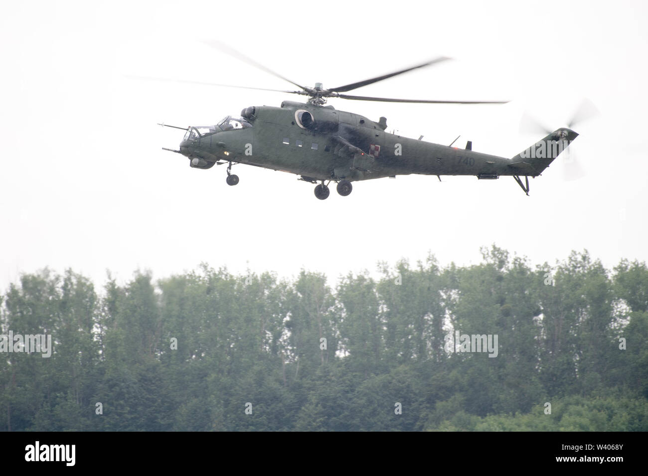 Soviet made Polish Armed Forces attack helicopter Mi-24 D Hind in Gdynia, Poland. July 13th 2019 © Wojciech Strozyk / Alamy Stock Photo Stock Photo