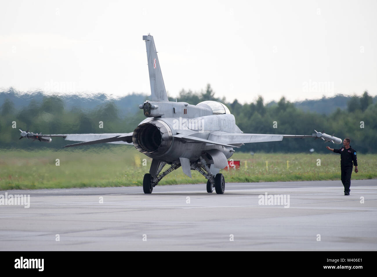 Supersonic multirole fighter aircraft General Dynamics F-16 Fighting Falcon in Gdynia, Poland. July 13th 2019 © Wojciech Strozyk / Alamy Stock Photo Stock Photo