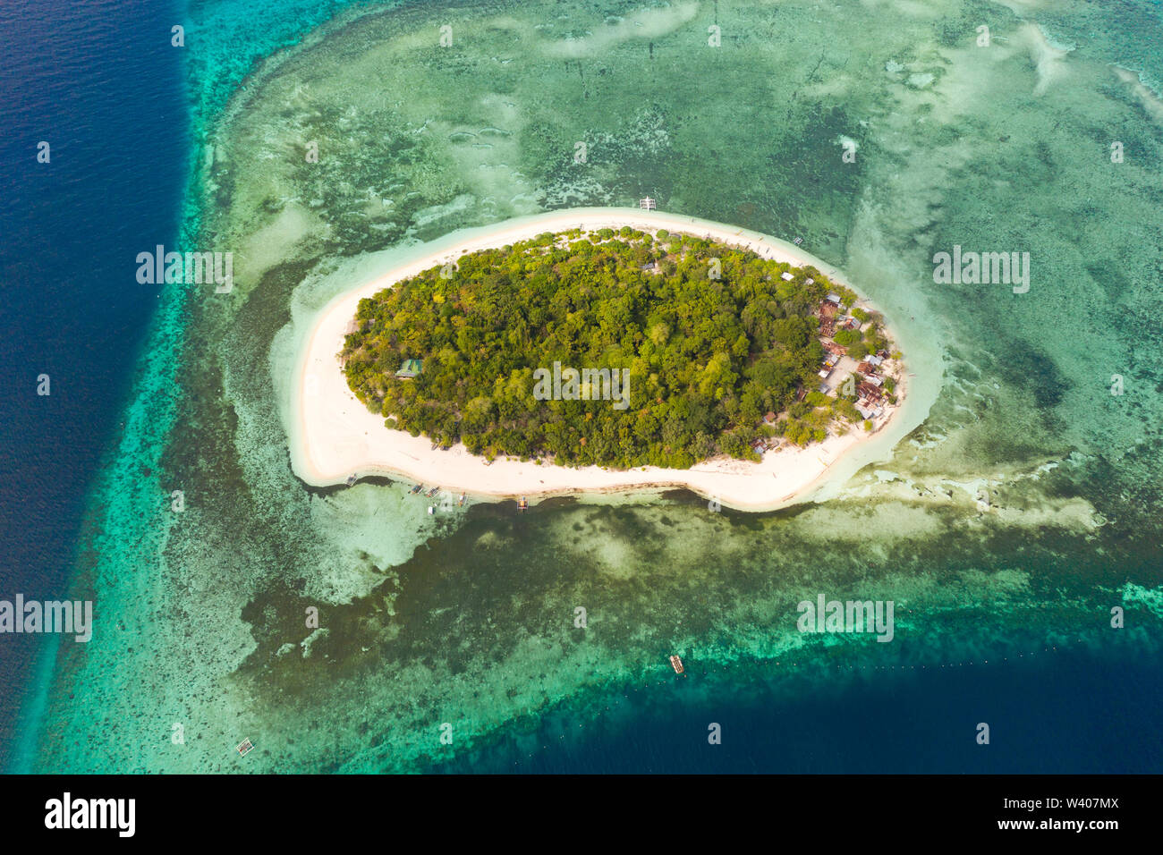 Mantigue Island, Philippines. Tropical island with white sandy beach ...