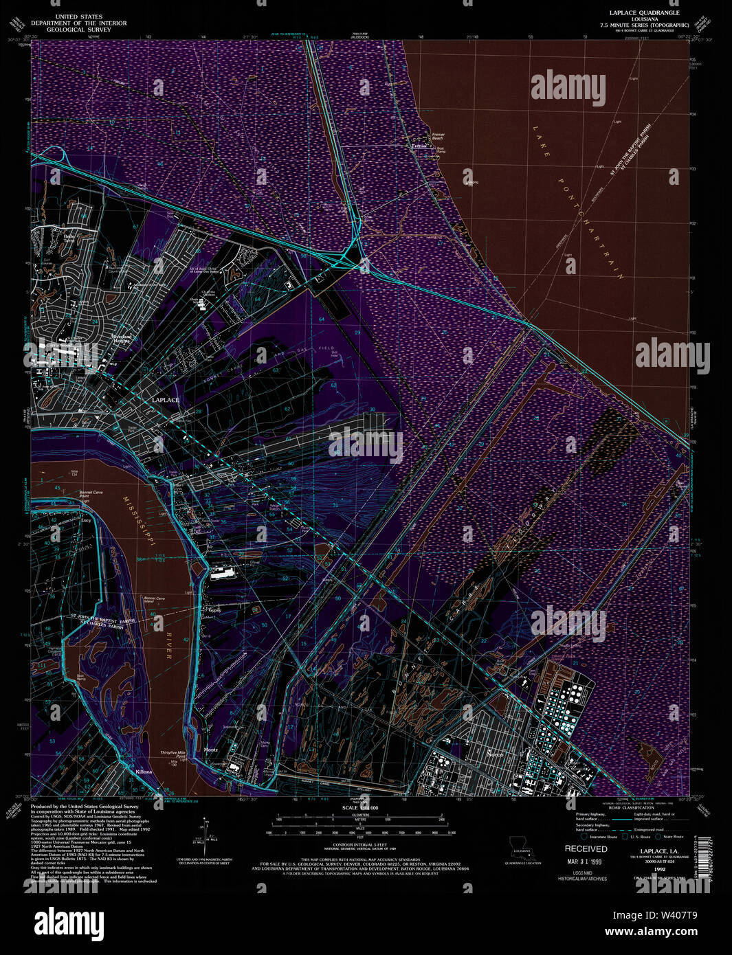 Laplace louisiana map hires stock photography and images Alamy