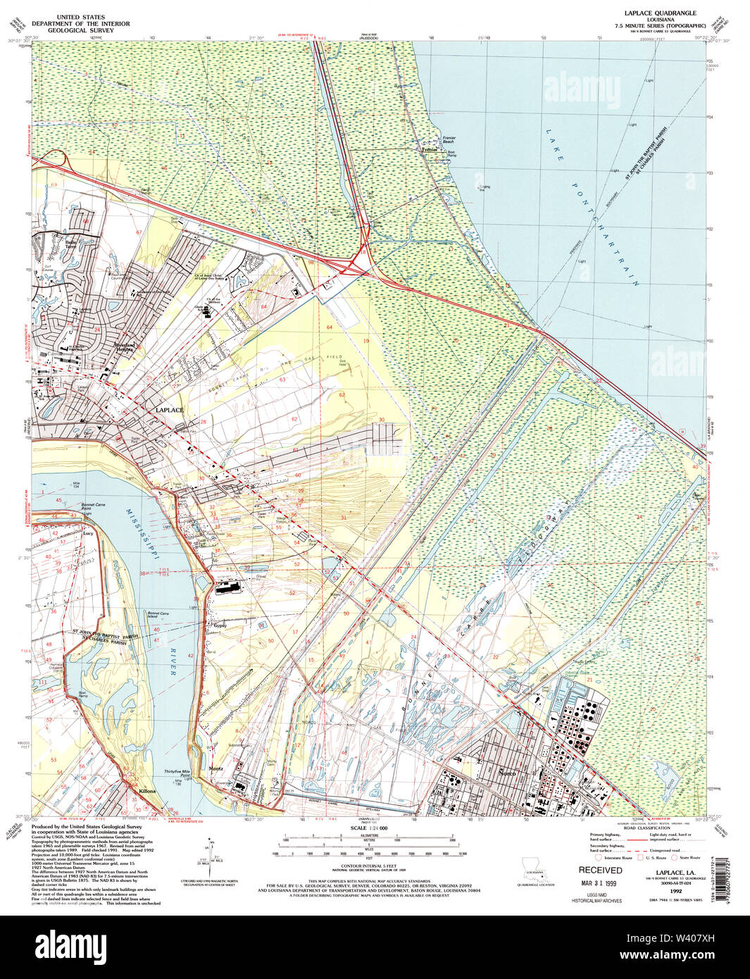 Laplace louisiana map hires stock photography and images Alamy