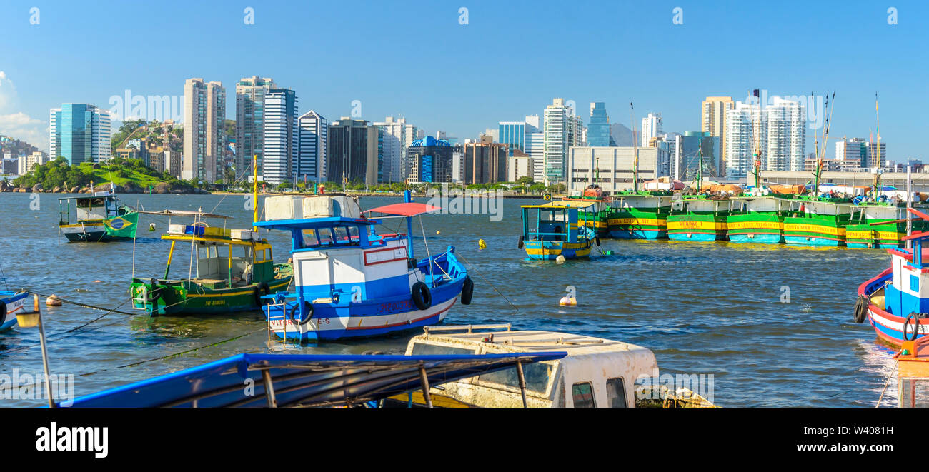 VILA VELHA , BRAZIL DECEMBER 26th , 2016 ;Fishing boats storage