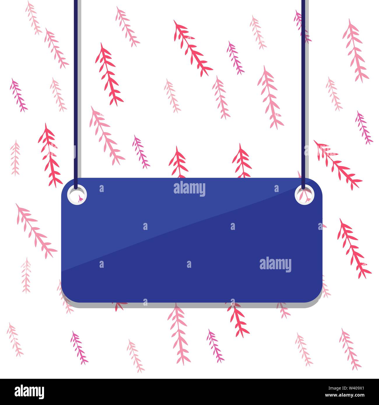 Board color background plank attached string panel rectangle empty surface Design business Empty copy space text for Ad website promotion isolated Ban Stock Vector