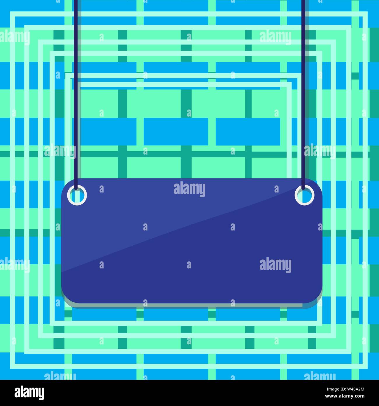 Board color background plank attached string panel rectangle empty surface Business concept Empty template copy space isolated Posters coupons promoti Stock Vector