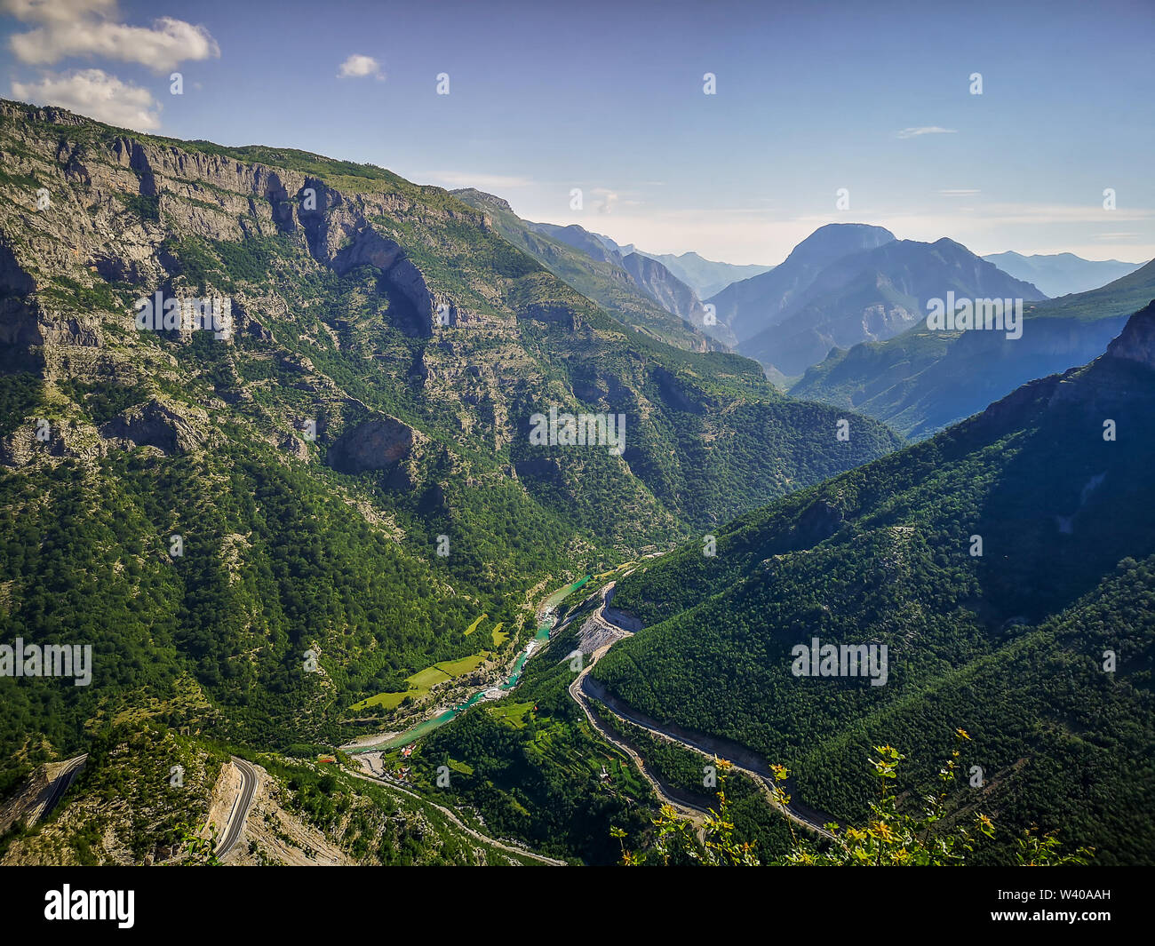 Albania SH20 road leading across - Albania Sh20 Road Leading Across The Mountains W40AAH