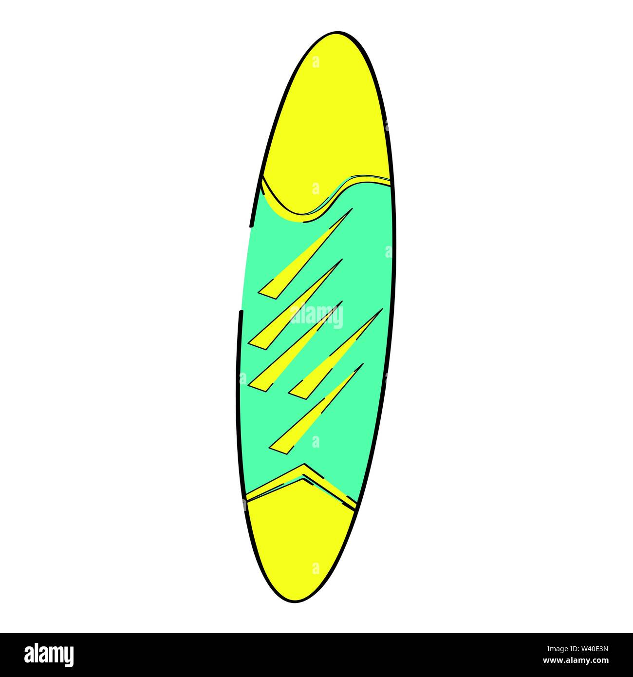 Isolated colored surfboard on a white background - Vector Stock Vector ...