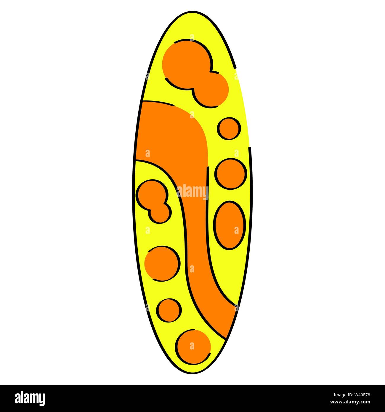Isolated colored surfboard on a white background - Vector Stock Vector ...