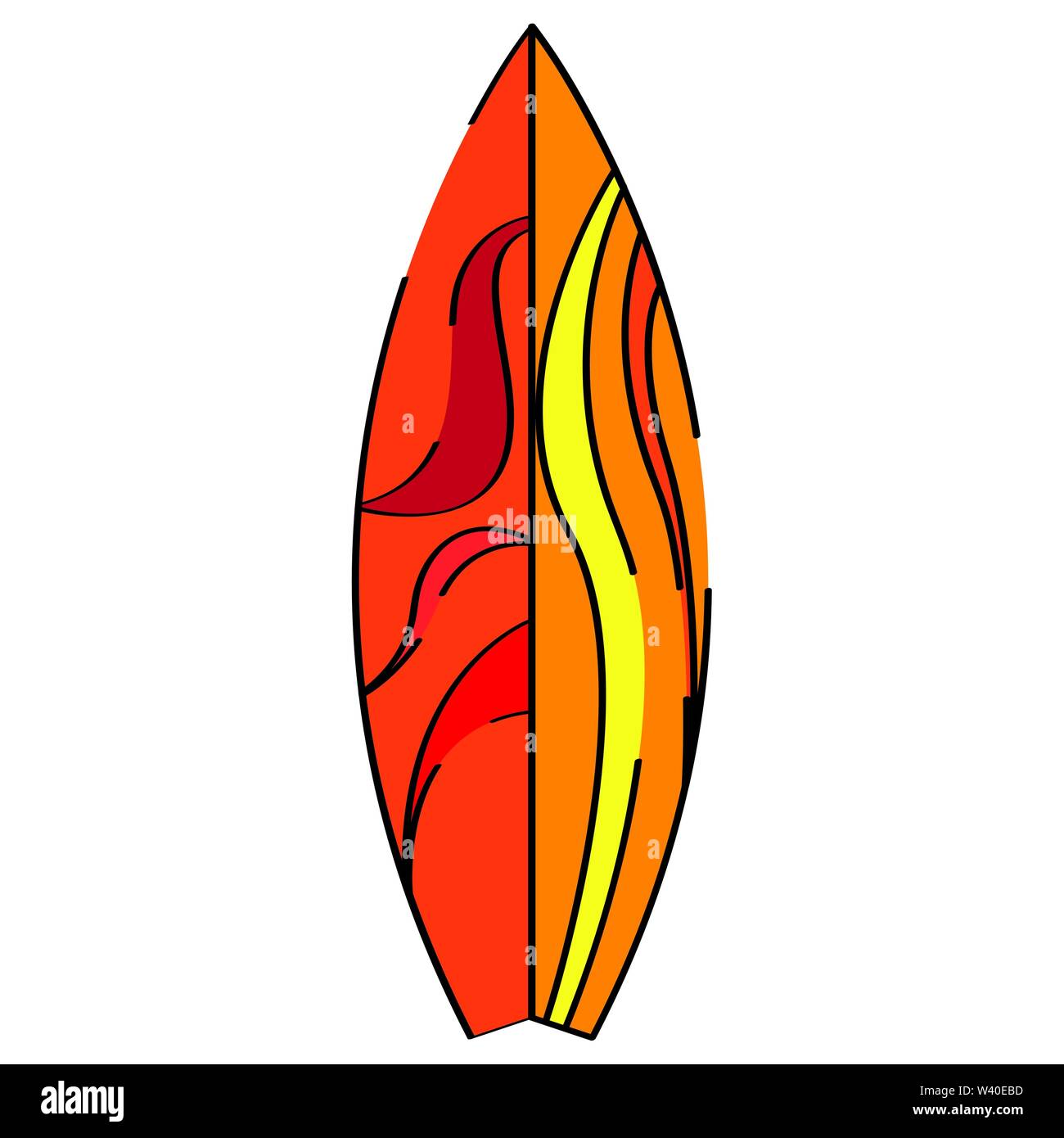 Isolated colored surfboard on a white background - Vector Stock Vector ...