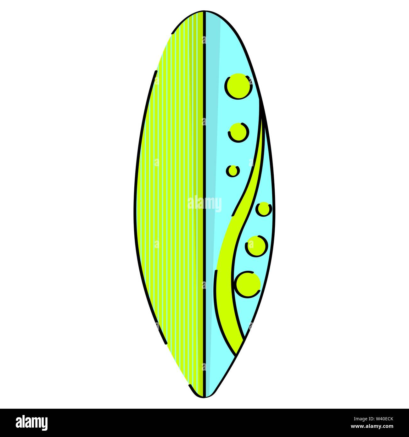 Isolated colored surfboard on a white background - Vector Stock Vector ...