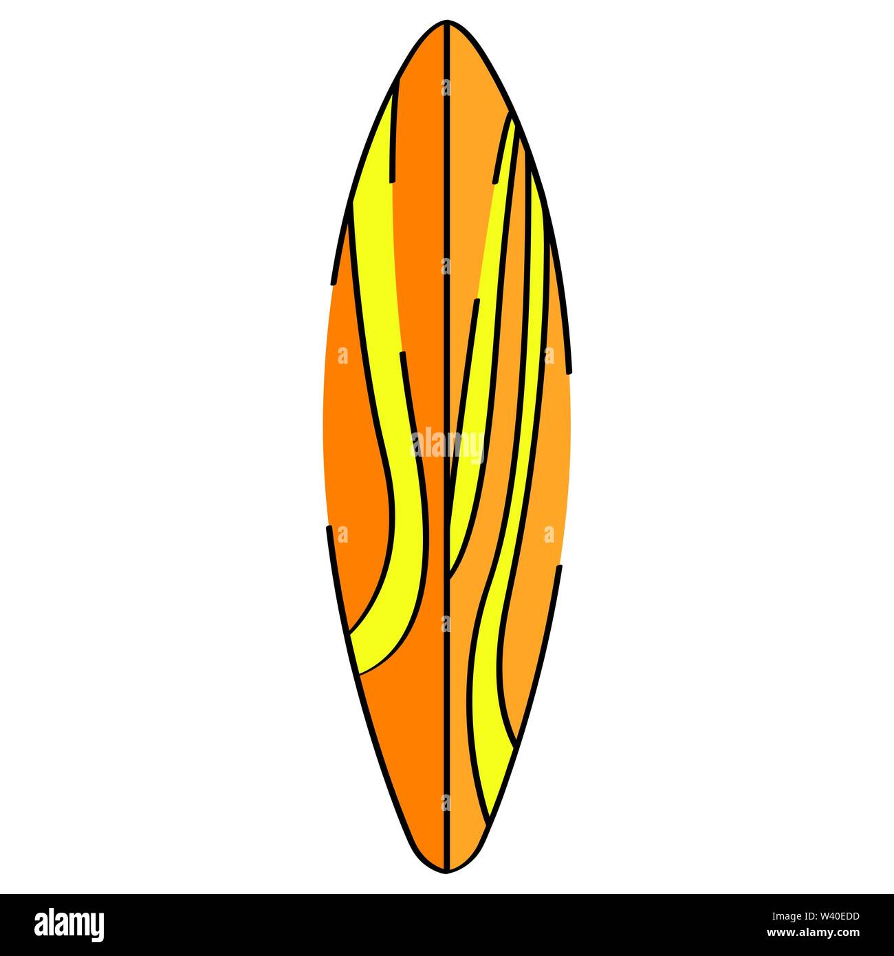 Isolated colored surfboard on a white background - Vector Stock Vector ...