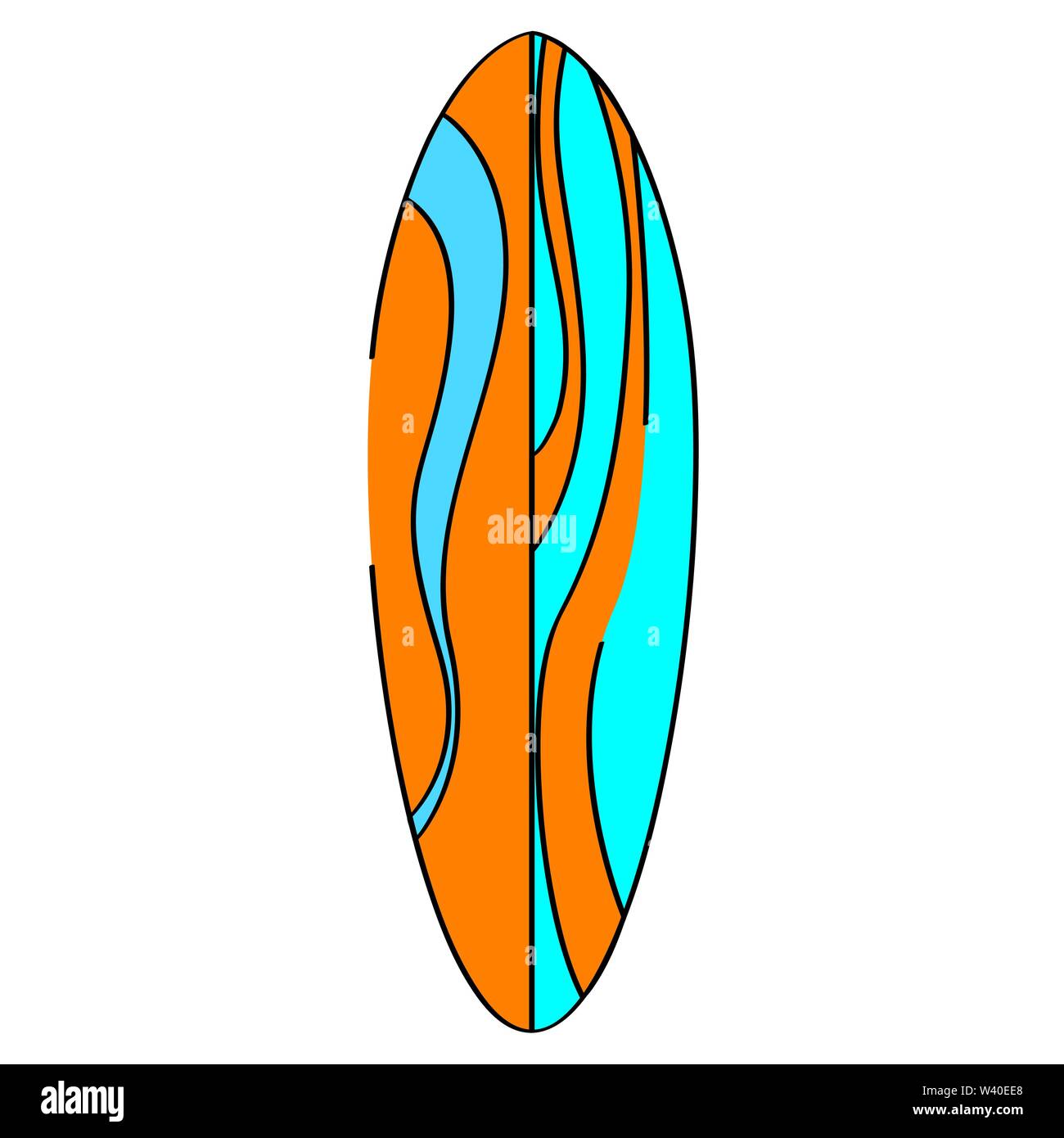 Isolated colored surfboard on a white background - Vector Stock Vector ...
