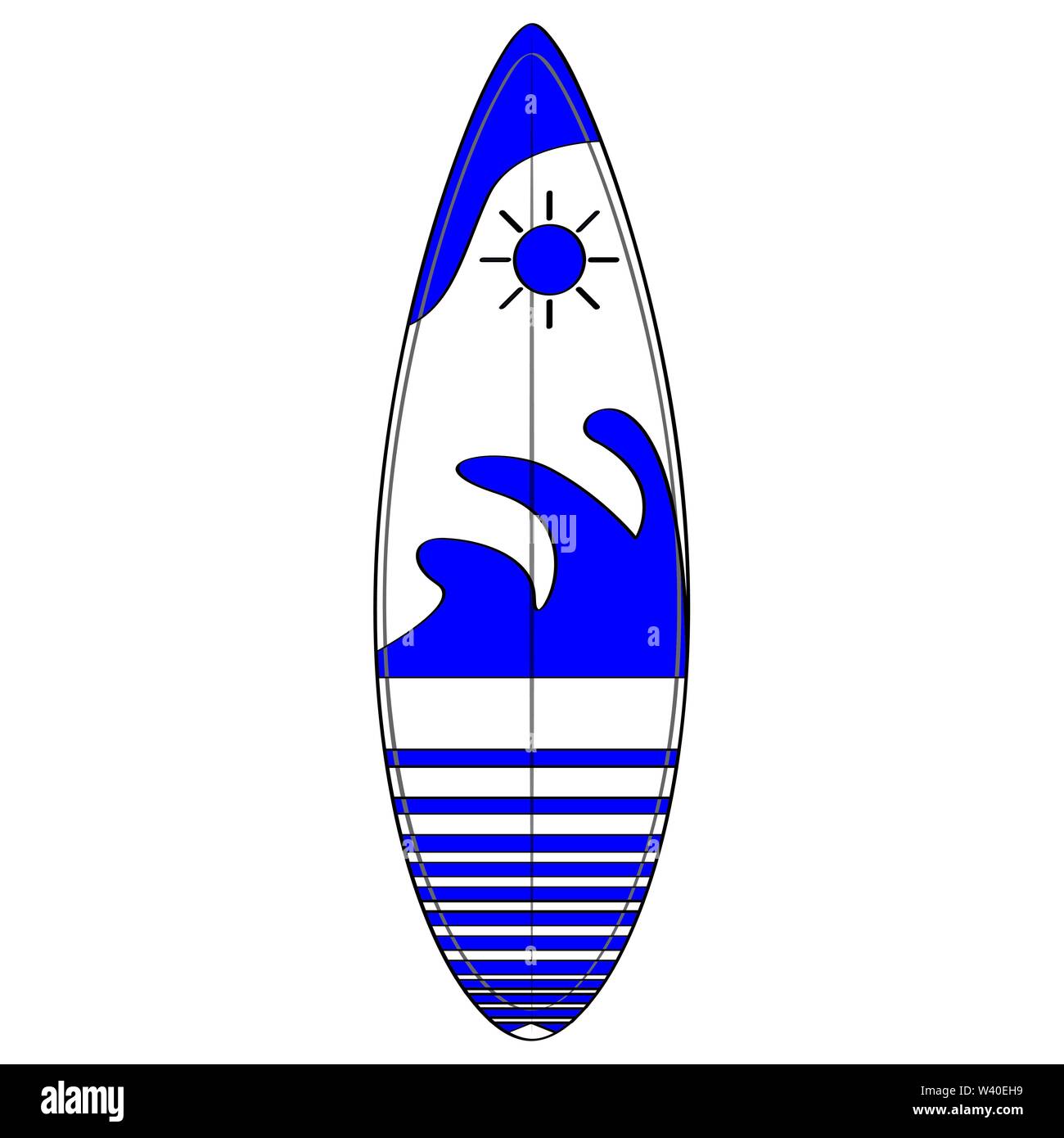 Isolated colored surfboard on a white background - Vector Stock Vector ...