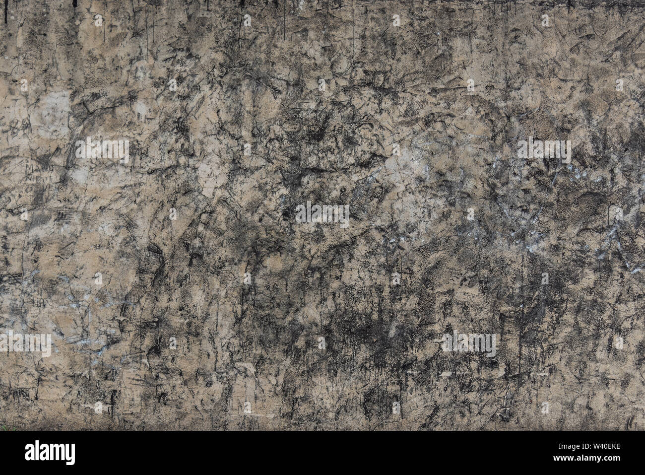 Weathered concrete wall background, old exterior facade texture Stock Photo