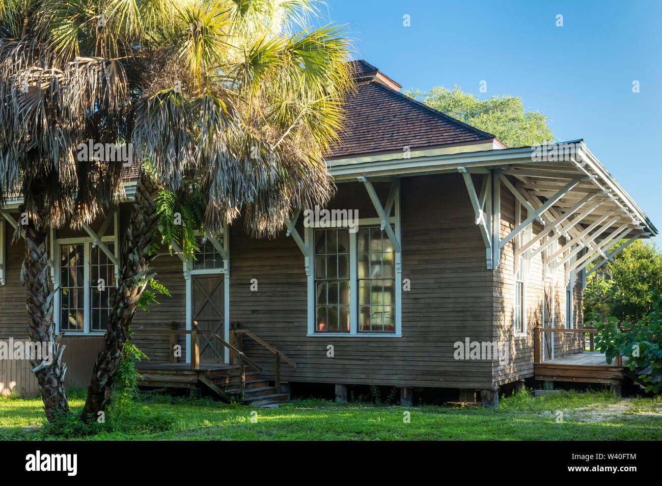 Art Hall Building on the grounds of Koreshan Historic Settlement a