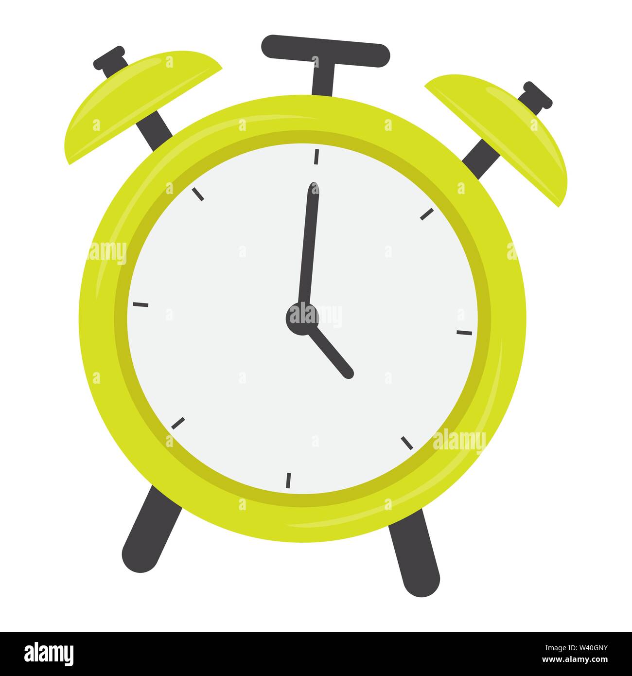 Isolated alarm clock over a white background - Vector Stock Vector ...