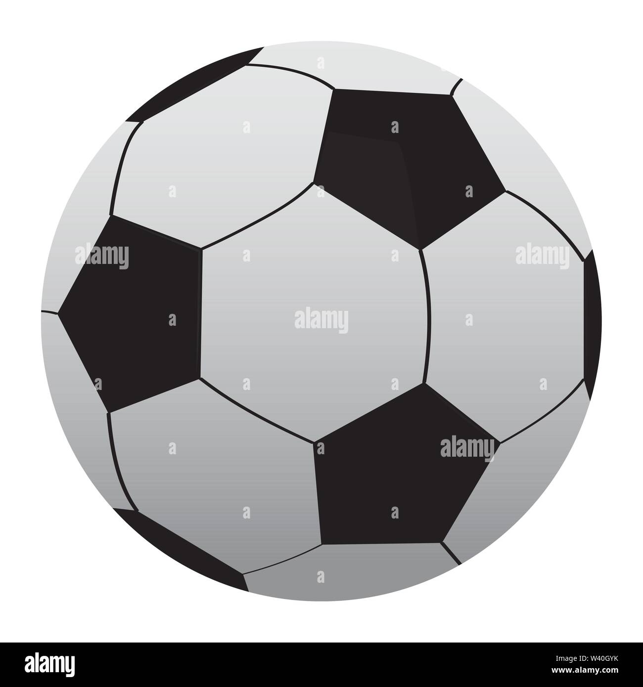 Isolated soccer ball over a white background - Vector Stock Vector ...