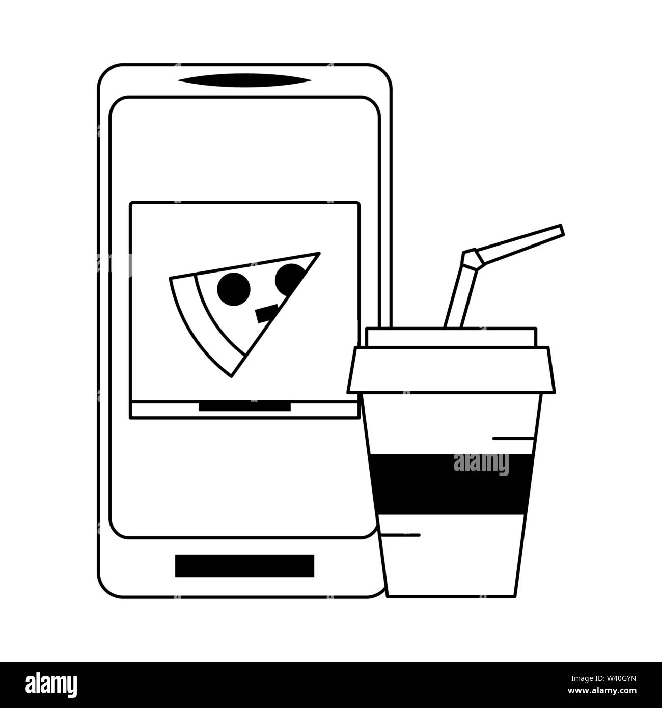 Online food order from smartphone Stock Vector Image & Art - Alamy