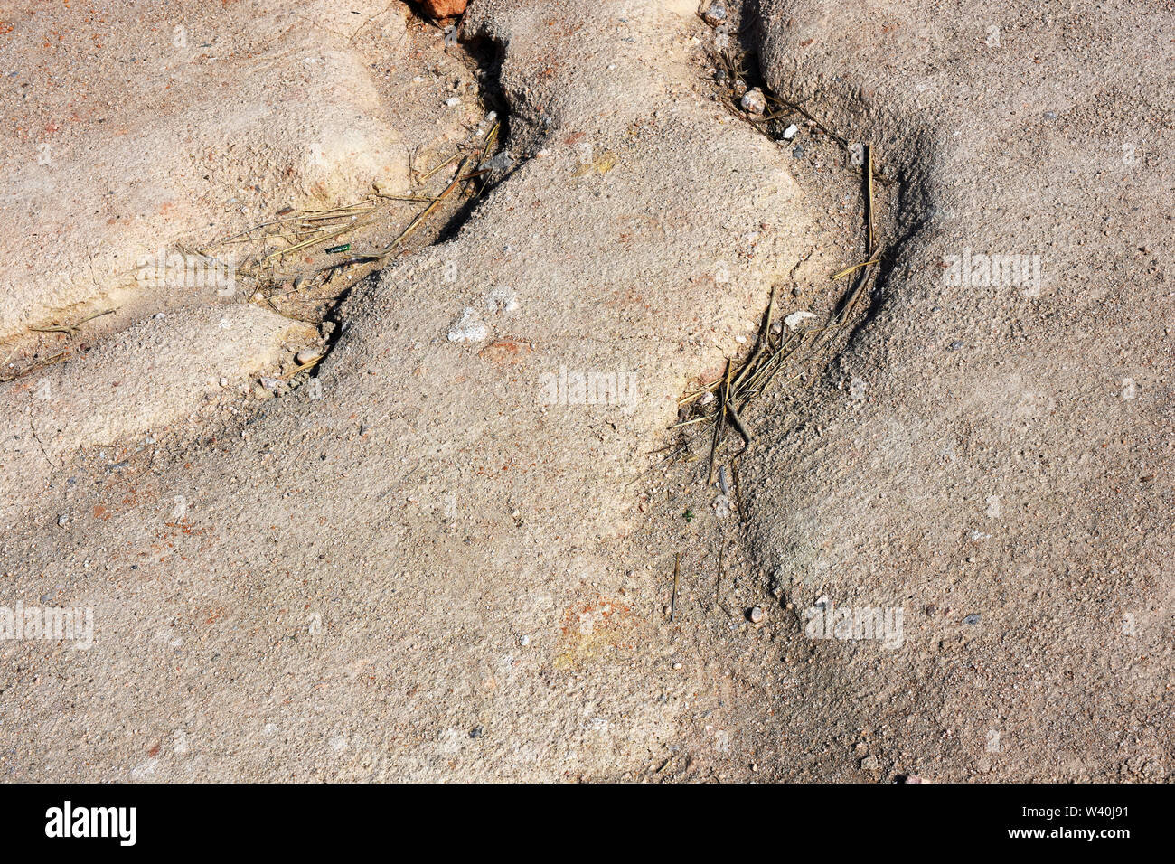 Soil erosion in the highlands. Landscape mountain with soil cracked ...