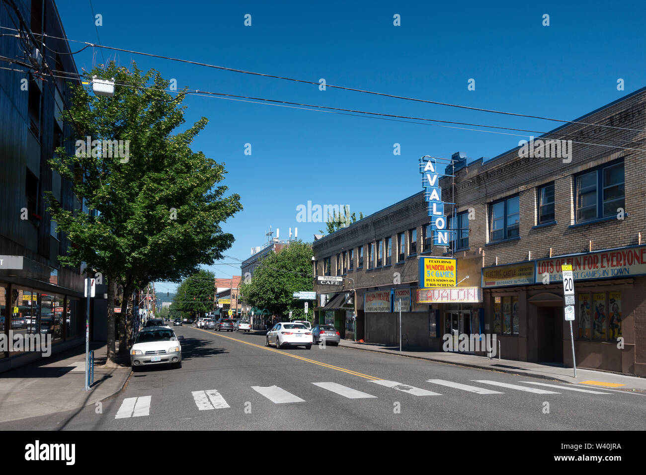Belmont Street Portland Oregon Stock Photo Alamy