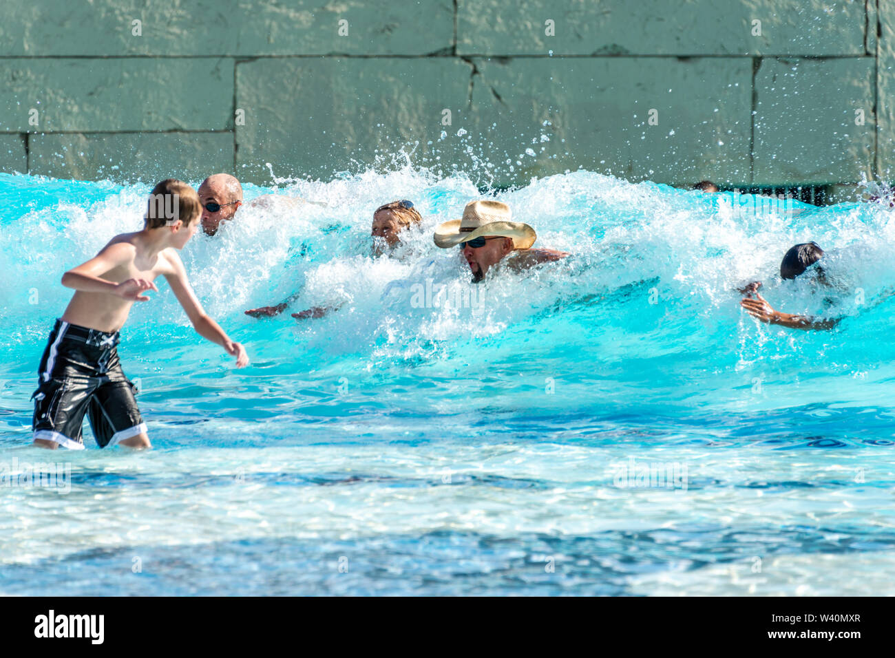 The wave pool at Mandalay Bay is huge! Fun for the whole family