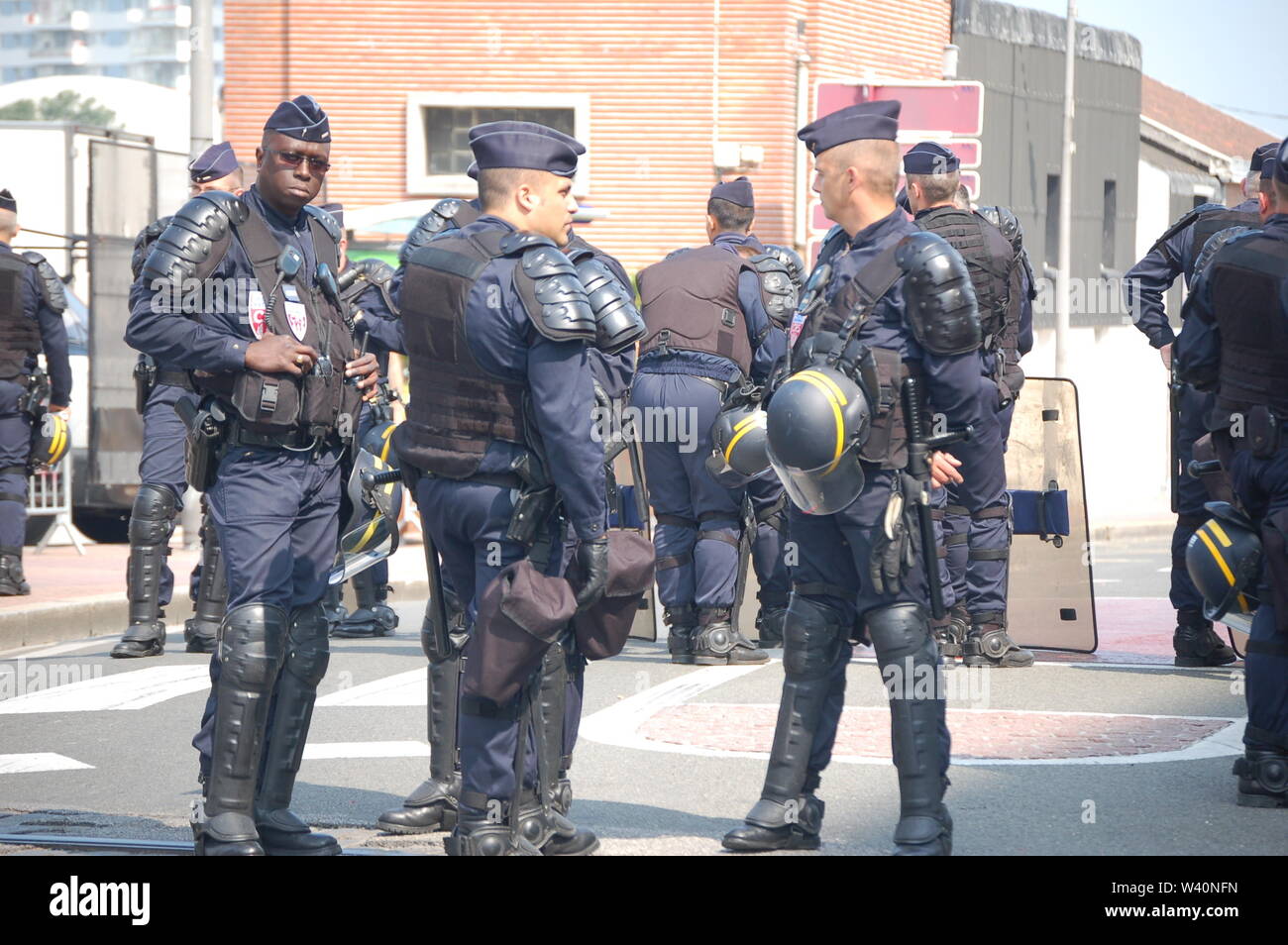 French Riot Police Stock Photo - Alamy