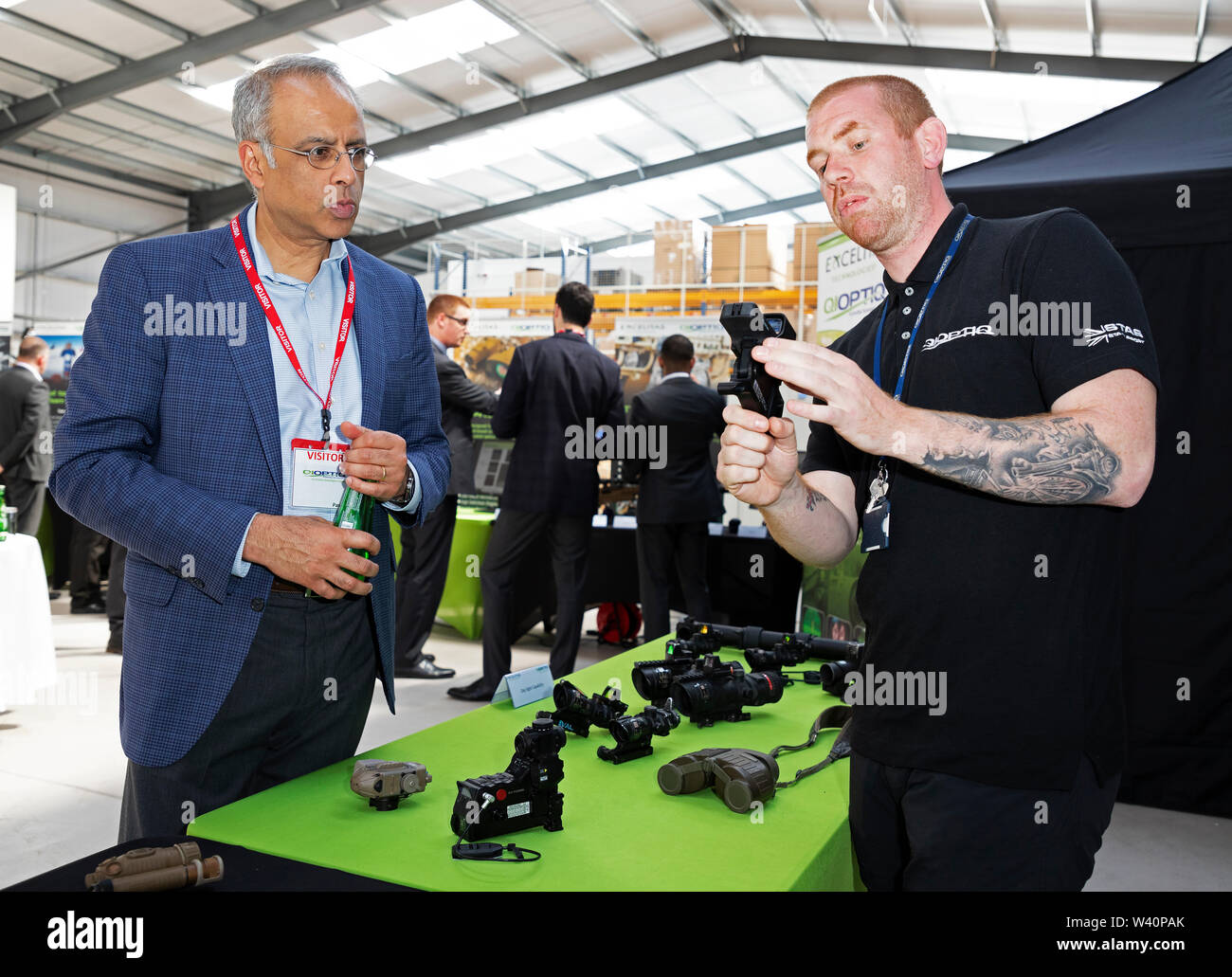 Photograph by © Jamie Callister. Excelitas Board along with CEO David Nislik come to visit Qioptiq, St. Asaph, Denbighshire, North Wales, 14th of May, Stock Photo