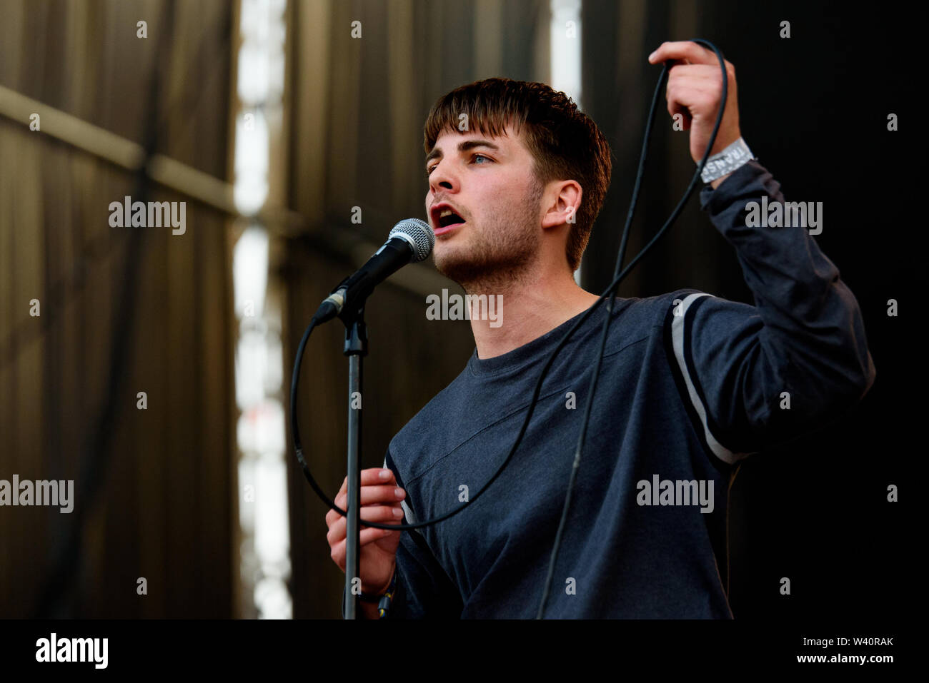 Benicassim, Spain. 18th July, 2019. Fontaines D.C. (band) perform in concert at FIB 2019 Festival on July 18, 2019 in Benicassim, Spain. Credit: Christian Bertrand/Alamy Live News Stock Photo