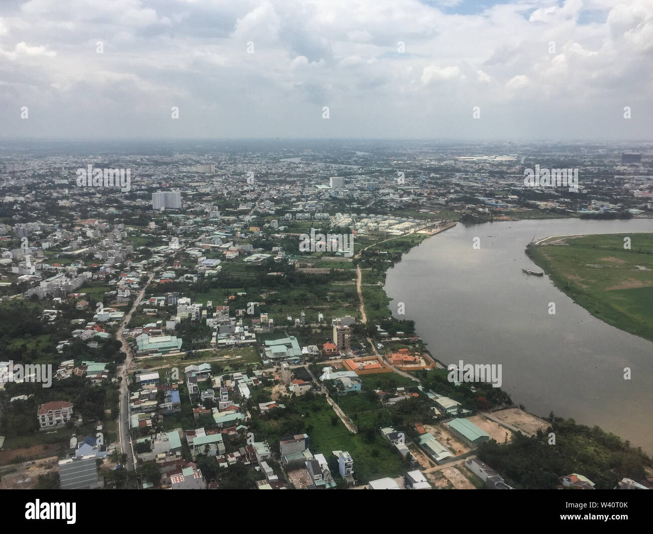Aerial view of Saigon (called Ho Chi Minh City), Vietnam. Saigon population is expected to grow