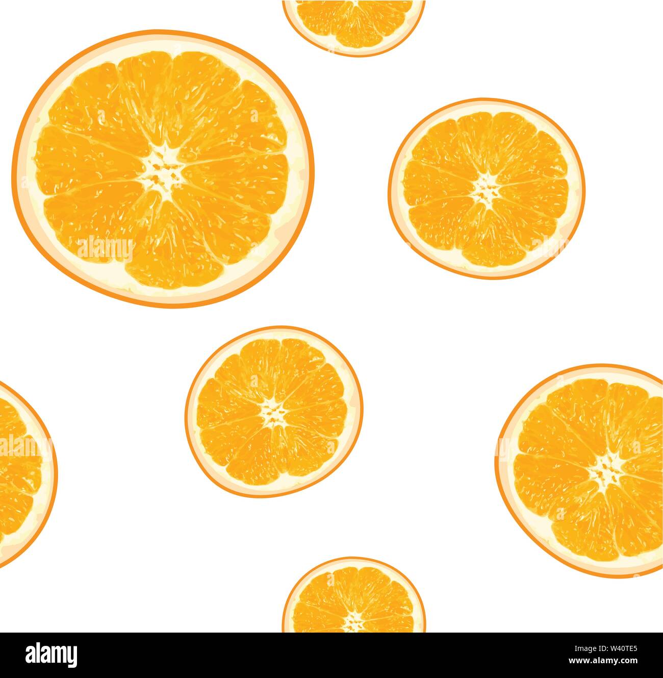 seamless orange fruit pattern vector illustrations Stock Vector