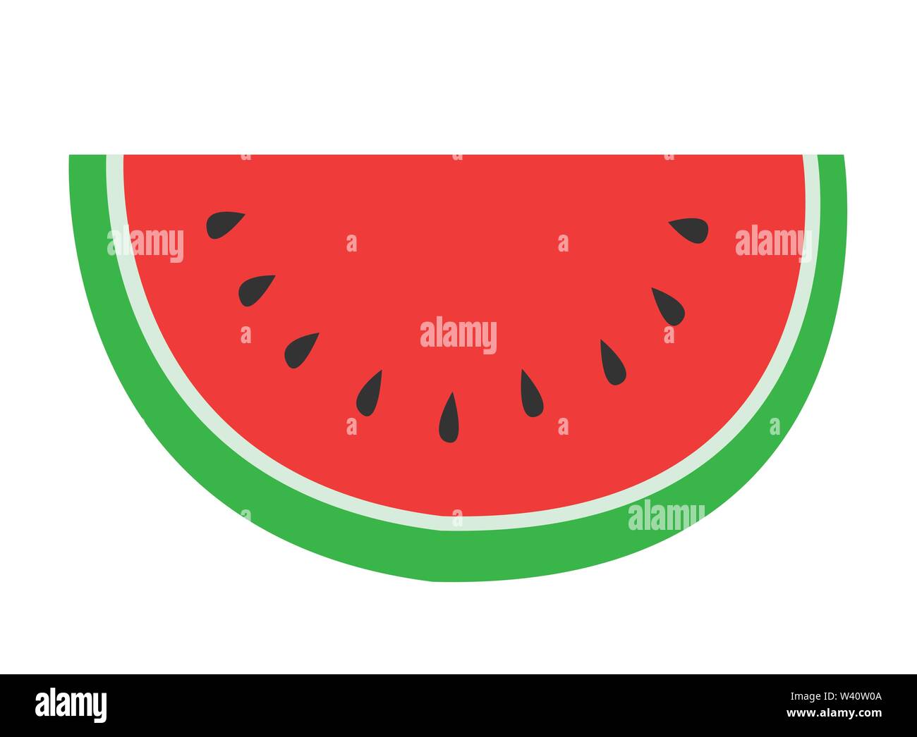 Cut water melon fruits vector illustrations. Stock Vector