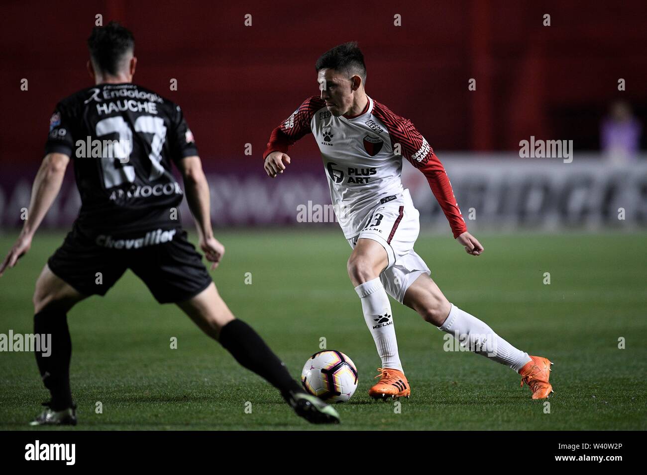 Buenos Aires Argentina 19th July 2019 Argentinos Juniors Wilson Morelo L Vies For The Ball With