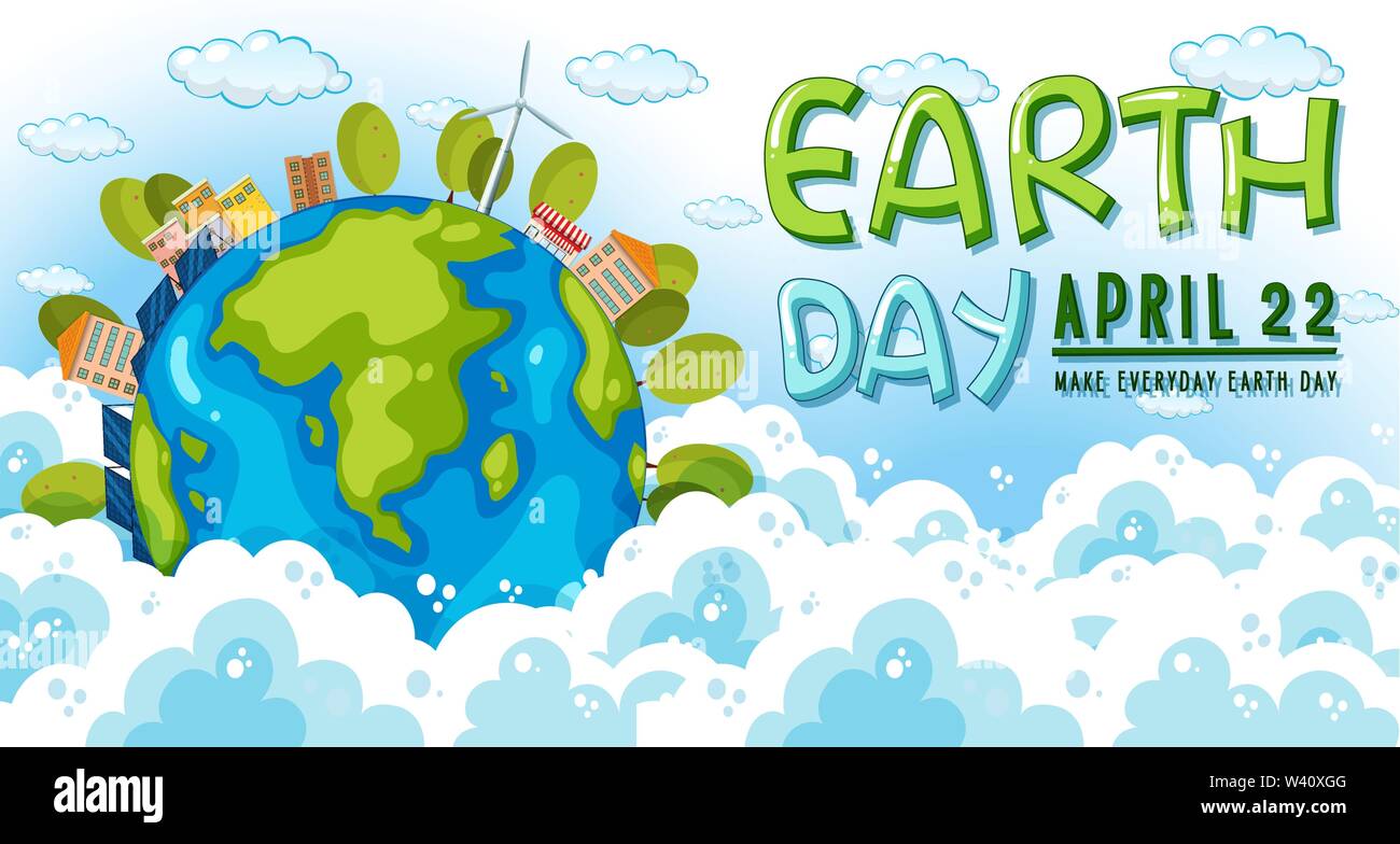 Earth day april 22 poster illustration Stock Vector Image & Art - Alamy
