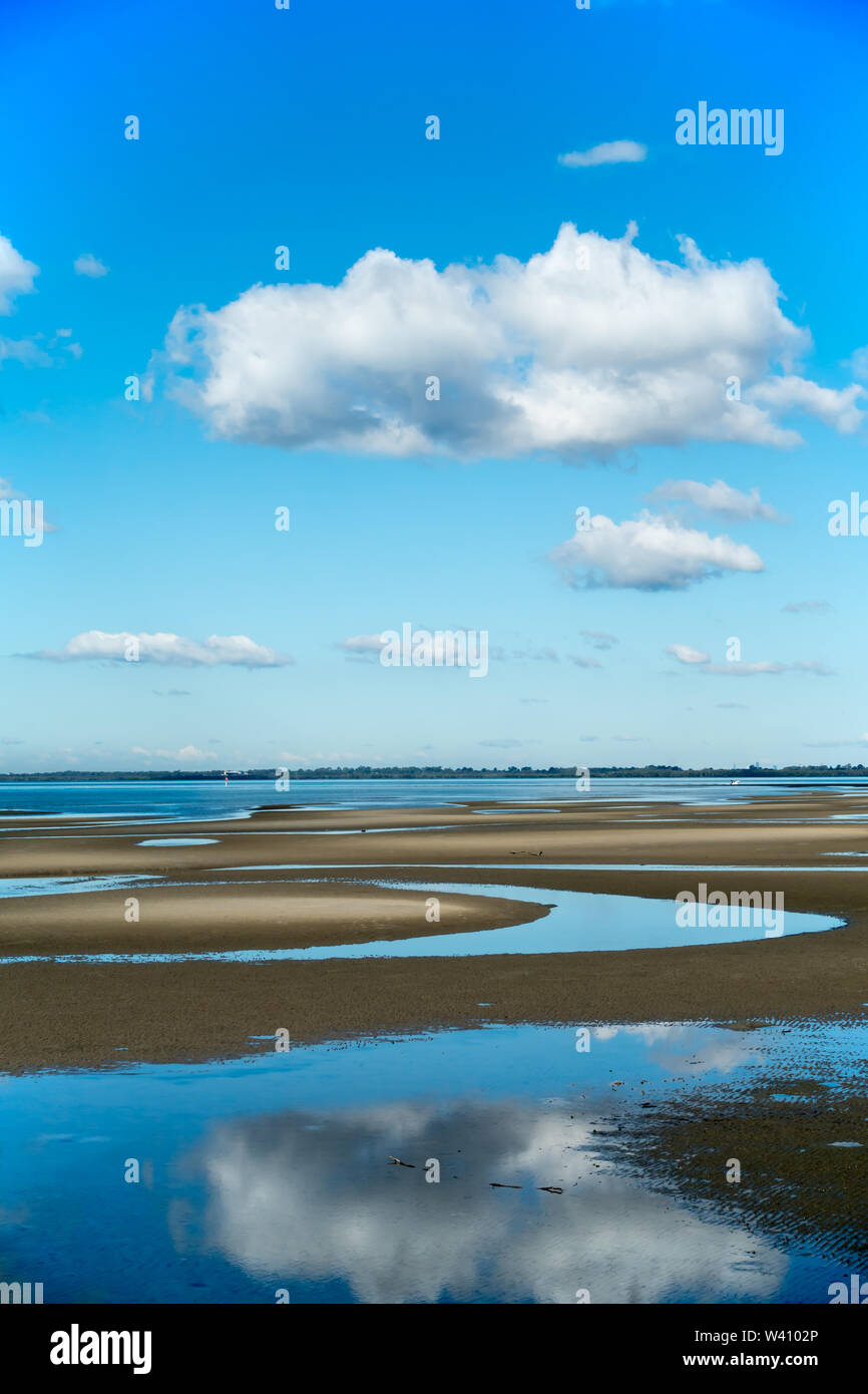 Low Tide at Beachmere Off Leash Dog Beach in Moreton Bay Queensland