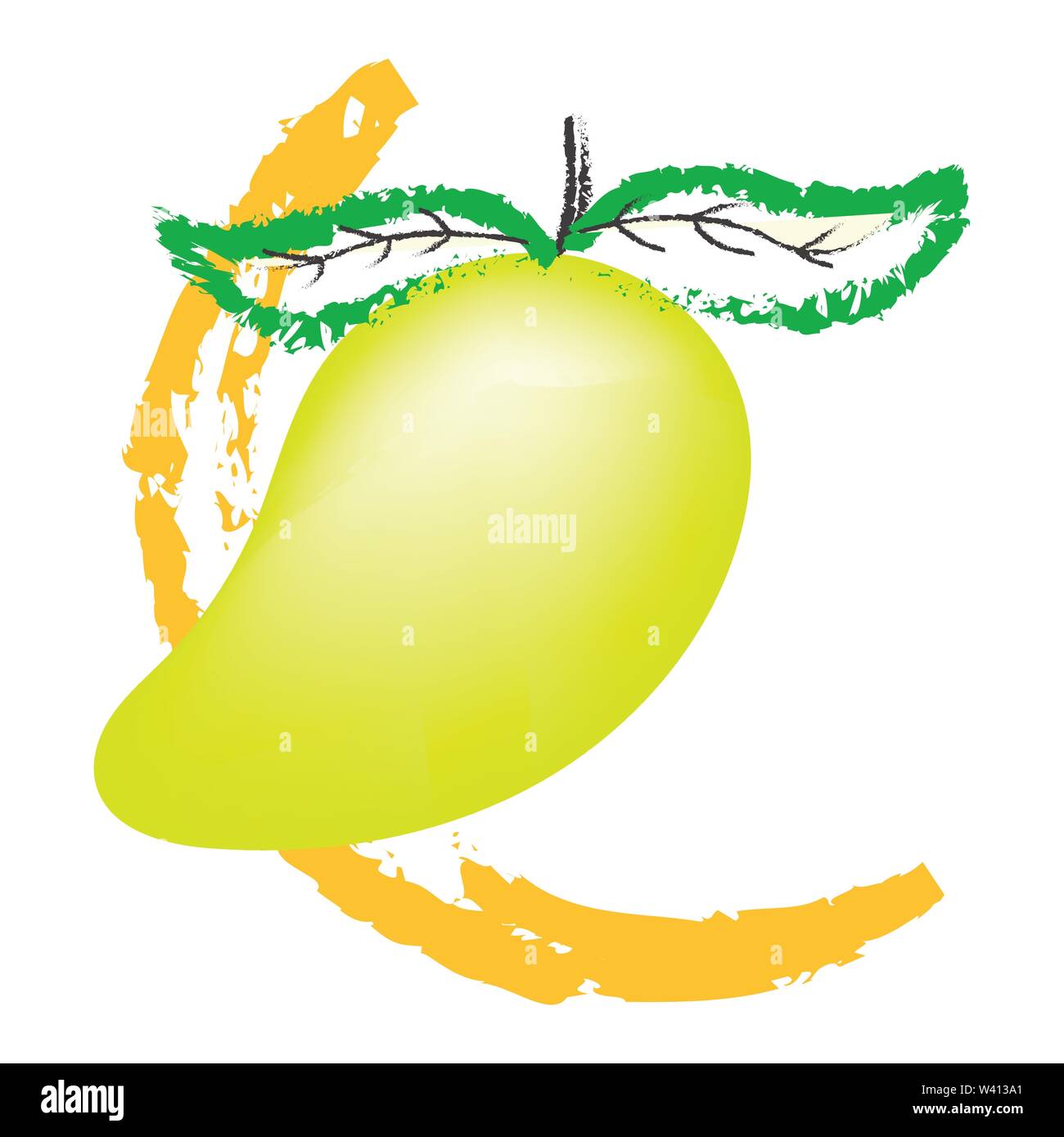 Mango vector illustration isolated on white background Stock Vector