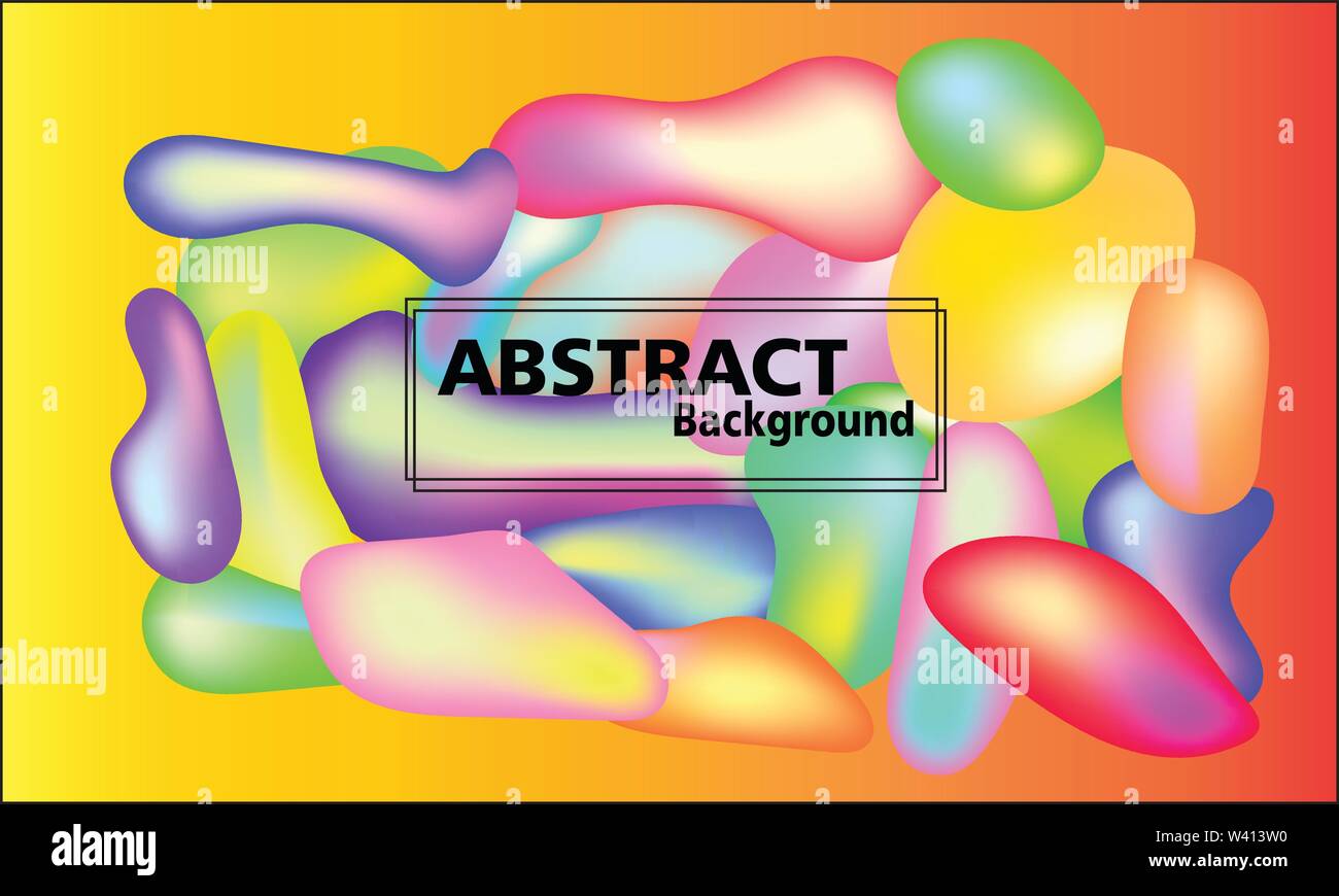 Plastic colorful shapes. Abstract background Stock Vector