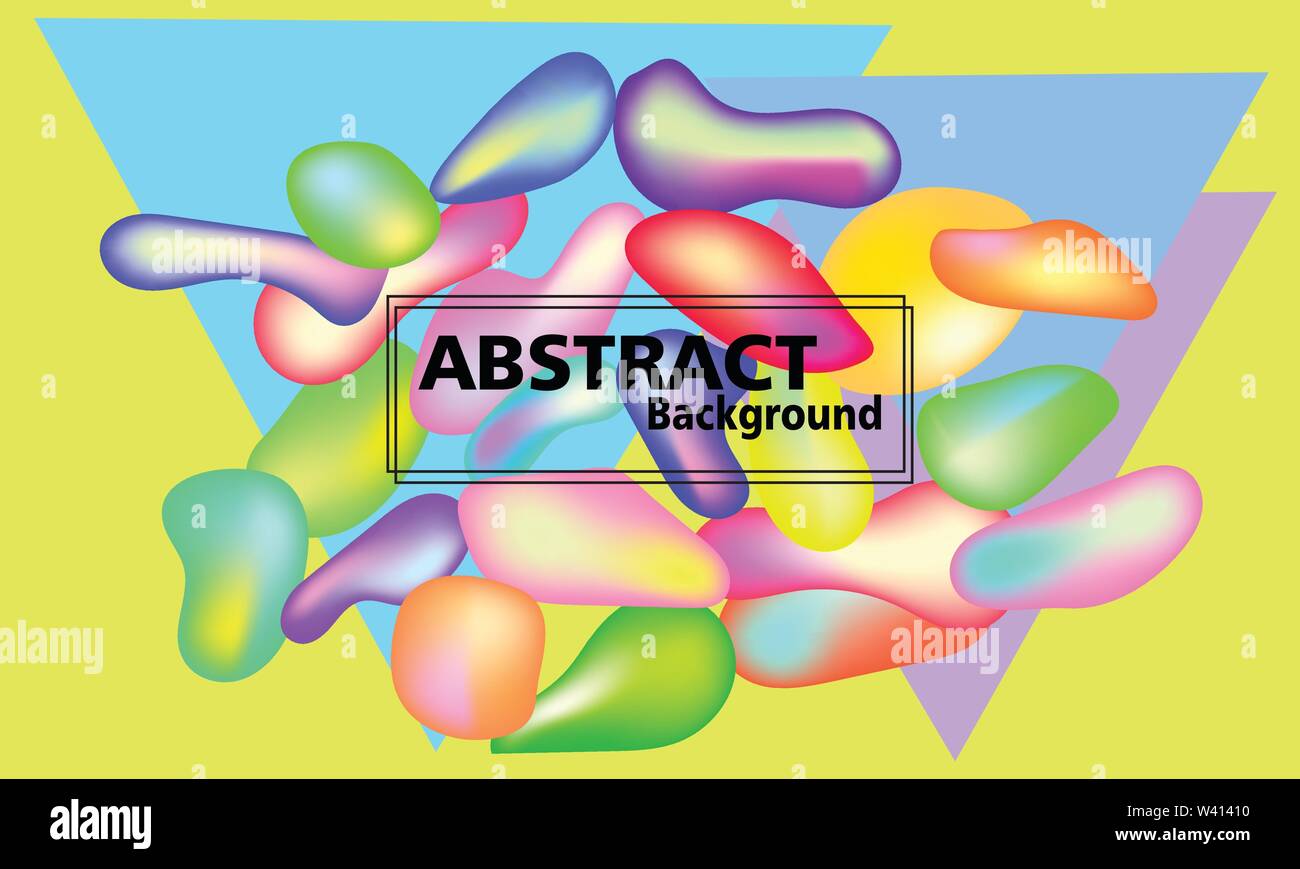 Plastic colorful shapes. Abstract background Stock Vector