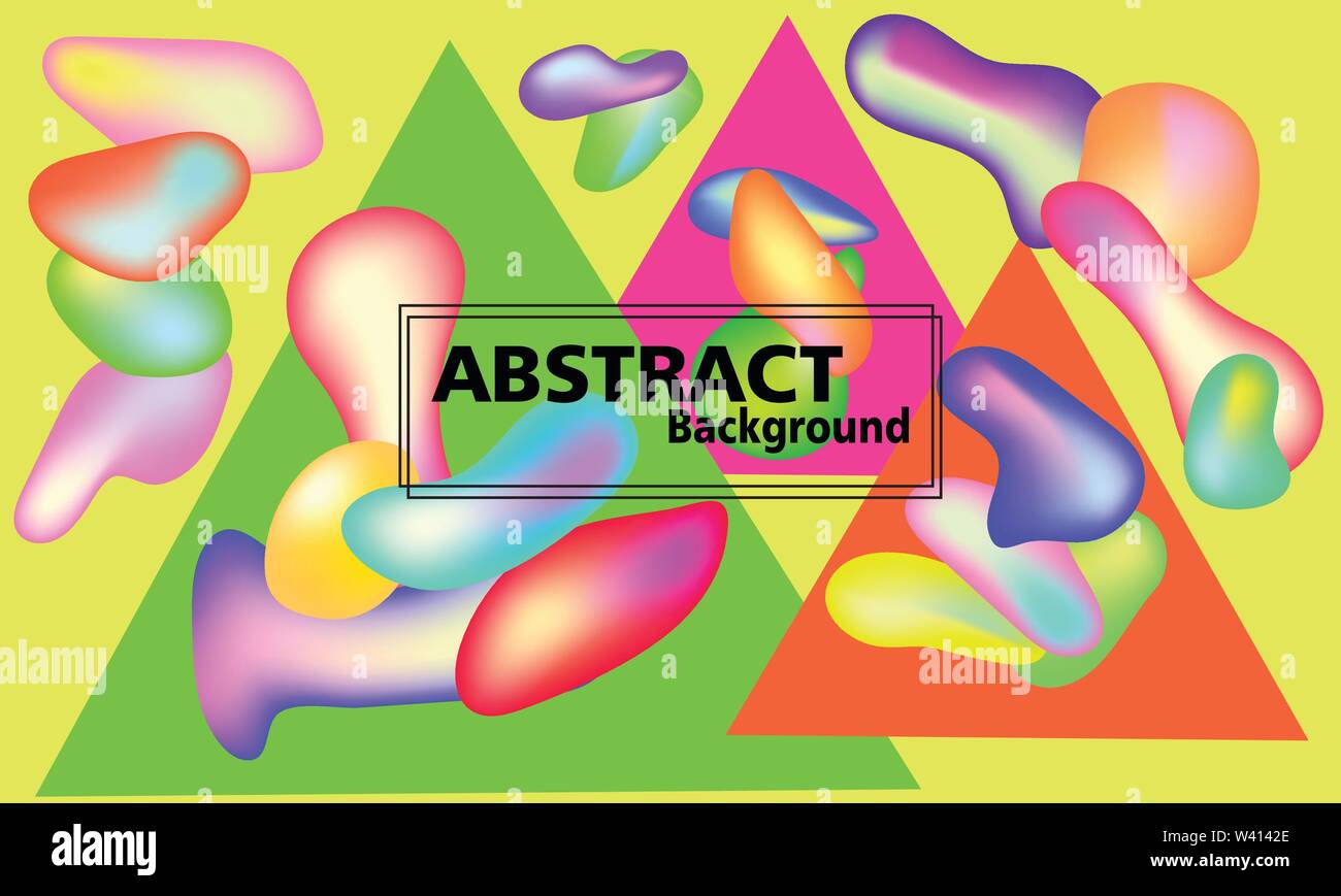 Plastic colorful shapes. Abstract background Stock Vector
