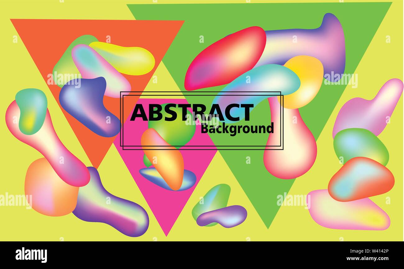 Plastic colorful shapes. Abstract background Stock Vector