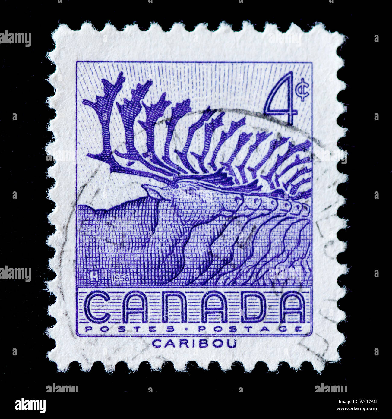 Canada Postage Stamp Caribou Stock Photo Alamy