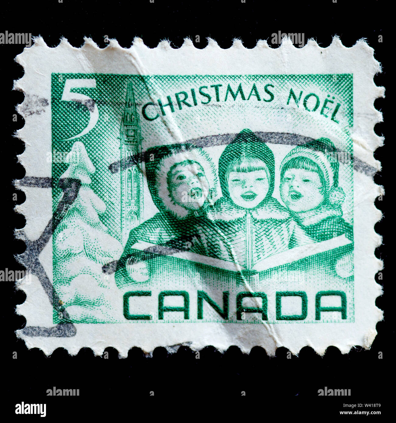 Canada Postage Stamp Christmas Stock Photo Alamy