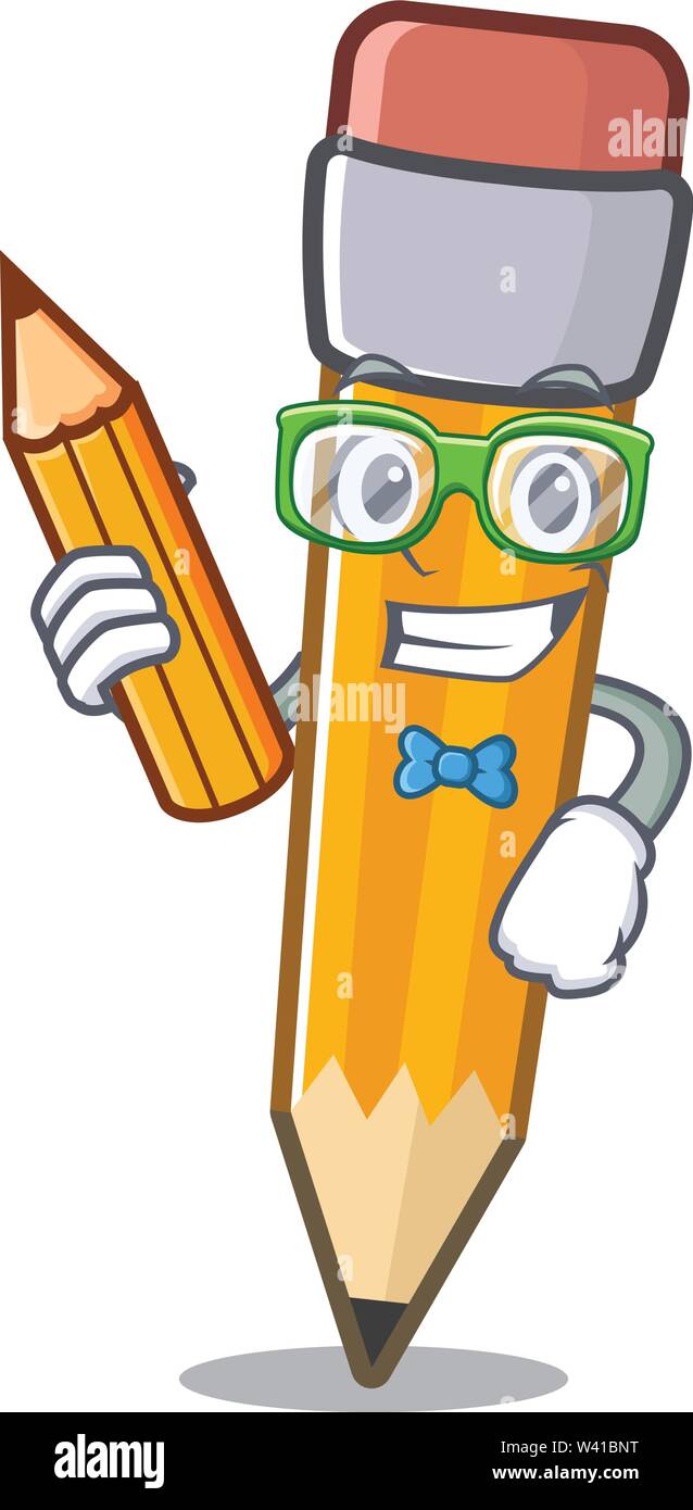 Student pencil isolated with in the mascot vector illustration Stock ...