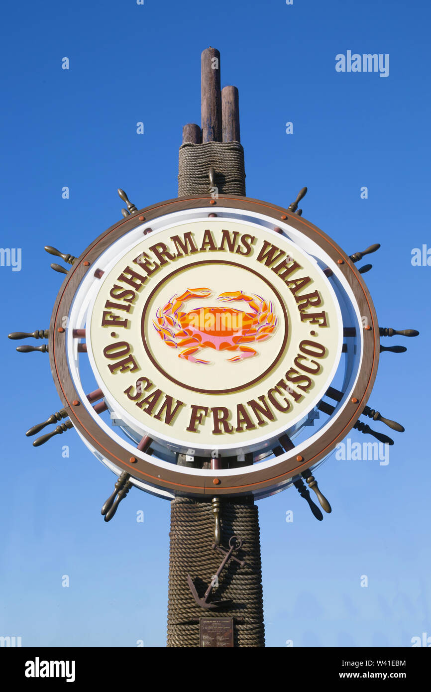 Fishermans Wharf Sign, San Francisco Stock Photo - Alamy