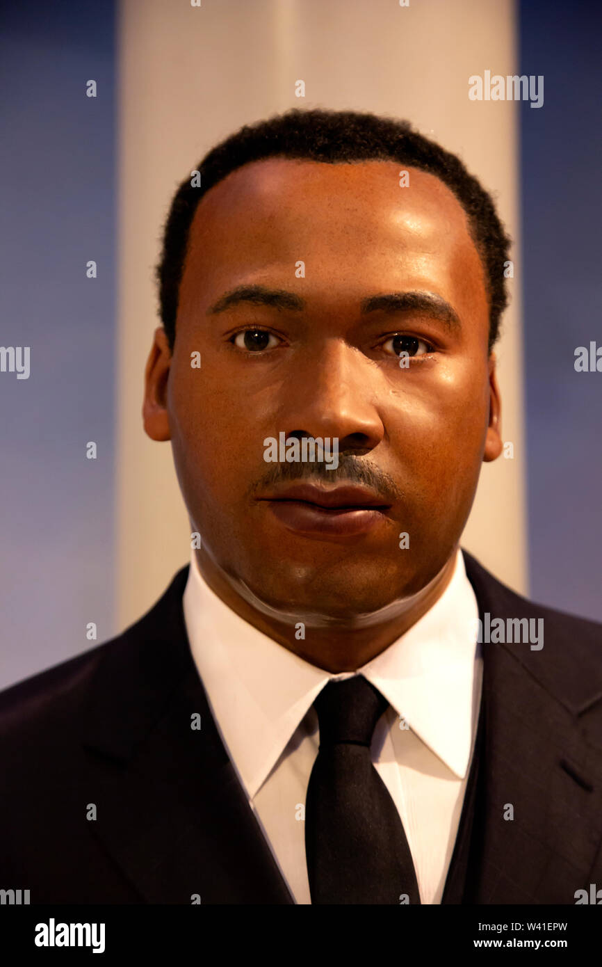 Martin Luther King Jr. in Madame Tussauds of New York Stock Photo