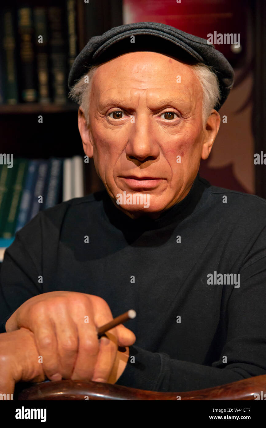 Pablo Picasso in Madame Tussauds of New York Stock Photo