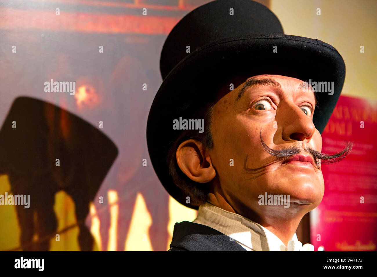 Salvador Dali in Madame Tussauds of New York Stock Photo