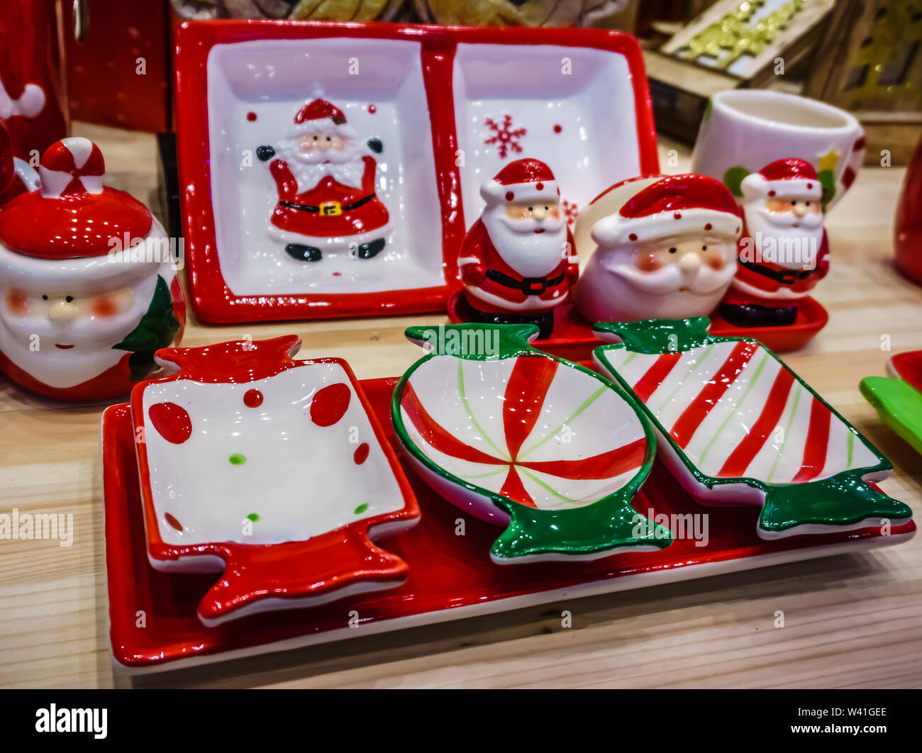 santa claus plates
