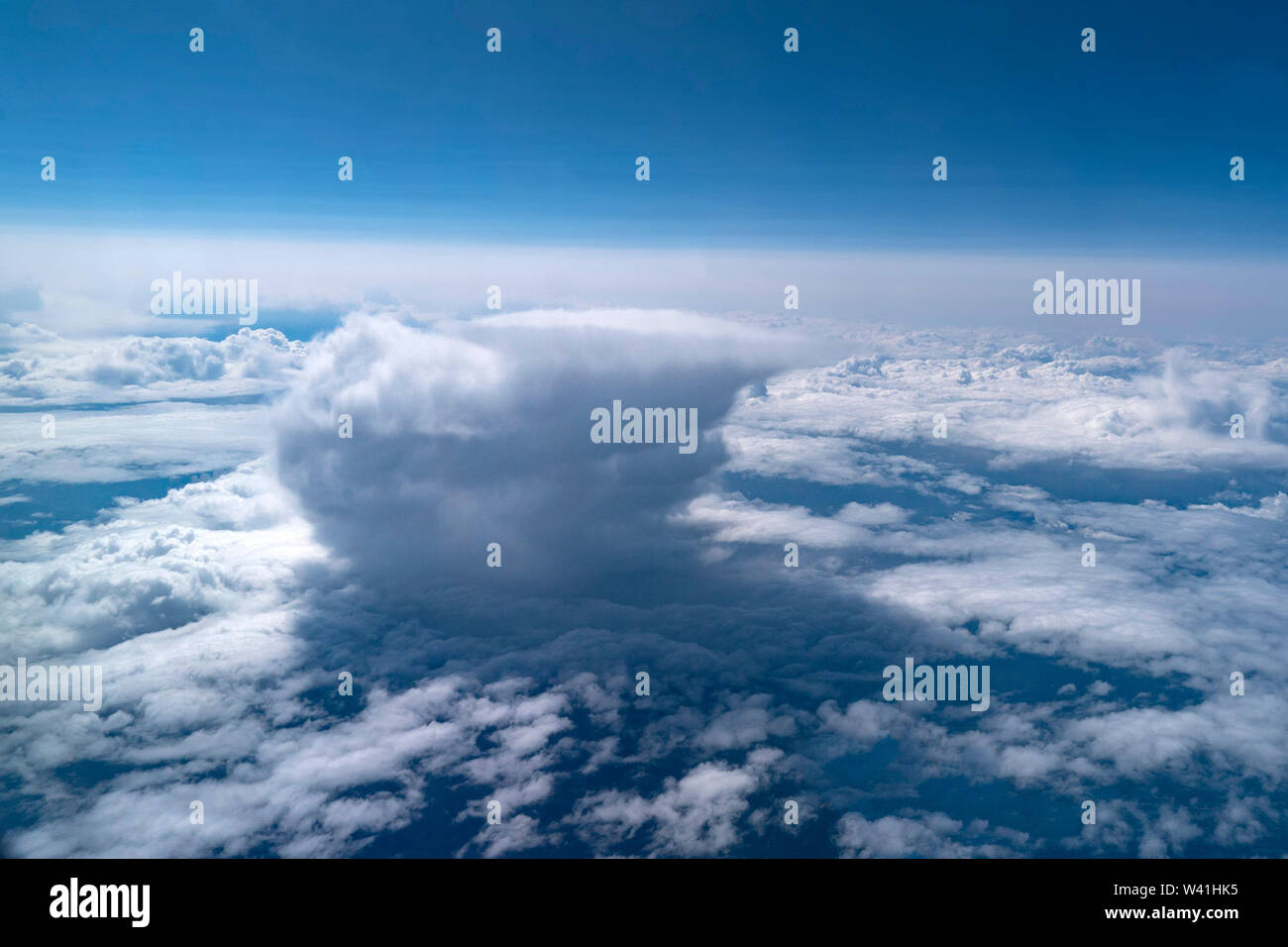 Atomic nuclear bomb explosion like cloud Stock Photo